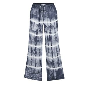 Bella Dahl Navy and White Tie-Dye Pants